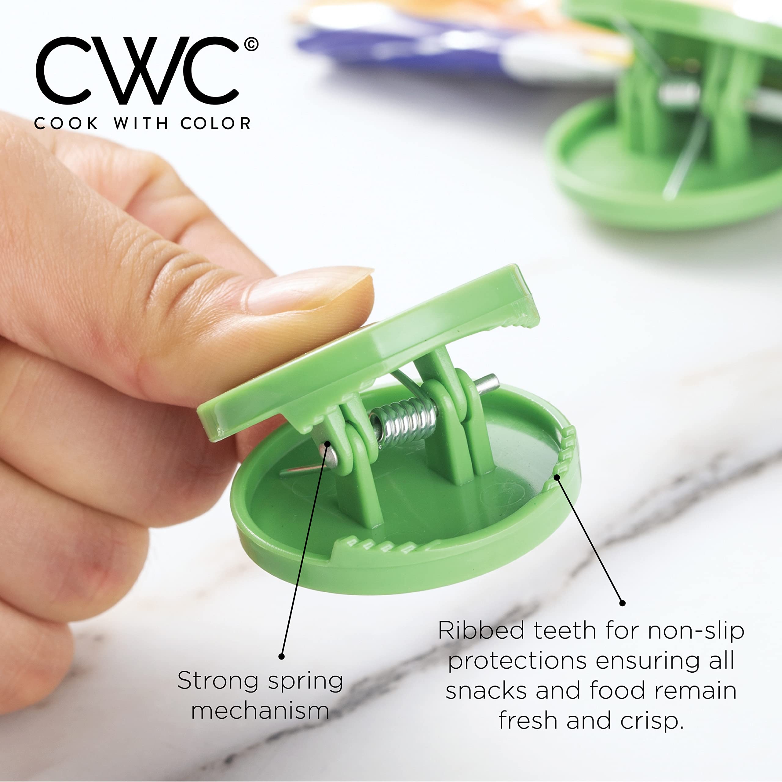Amazon.com: COOK WITH COLOR Cute Bag Clips - 10 Pc. Set of Funny